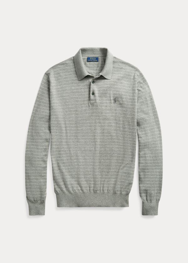 Polo Ralph Lauren Cotton Polo-Collar Striktrøje Herre Danmark (BGVRP3549)